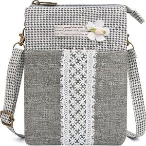 Gray Small Multi-Pocket Crossbody Bag